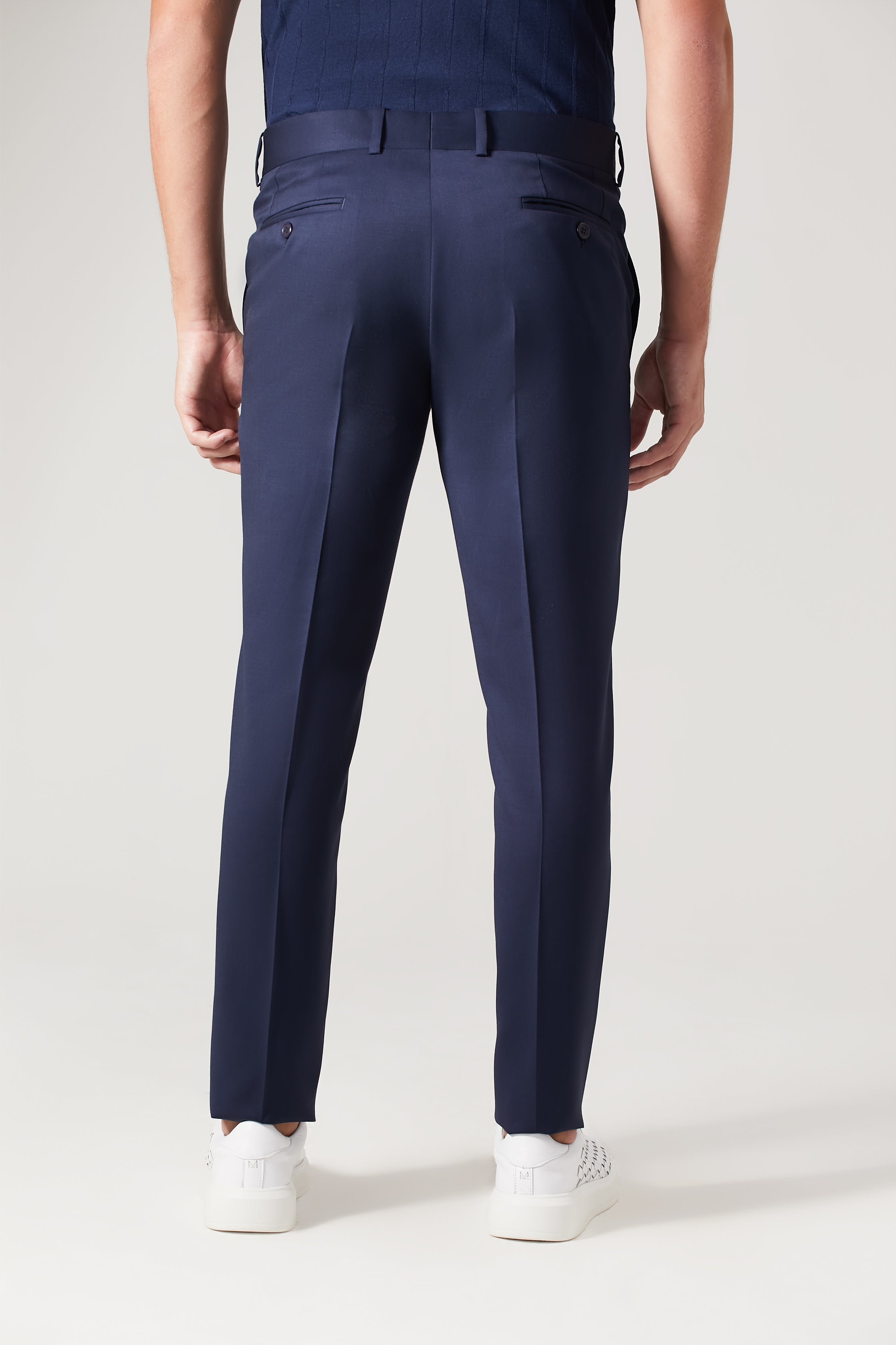 Calça Lã Super 120 Azul Marinho