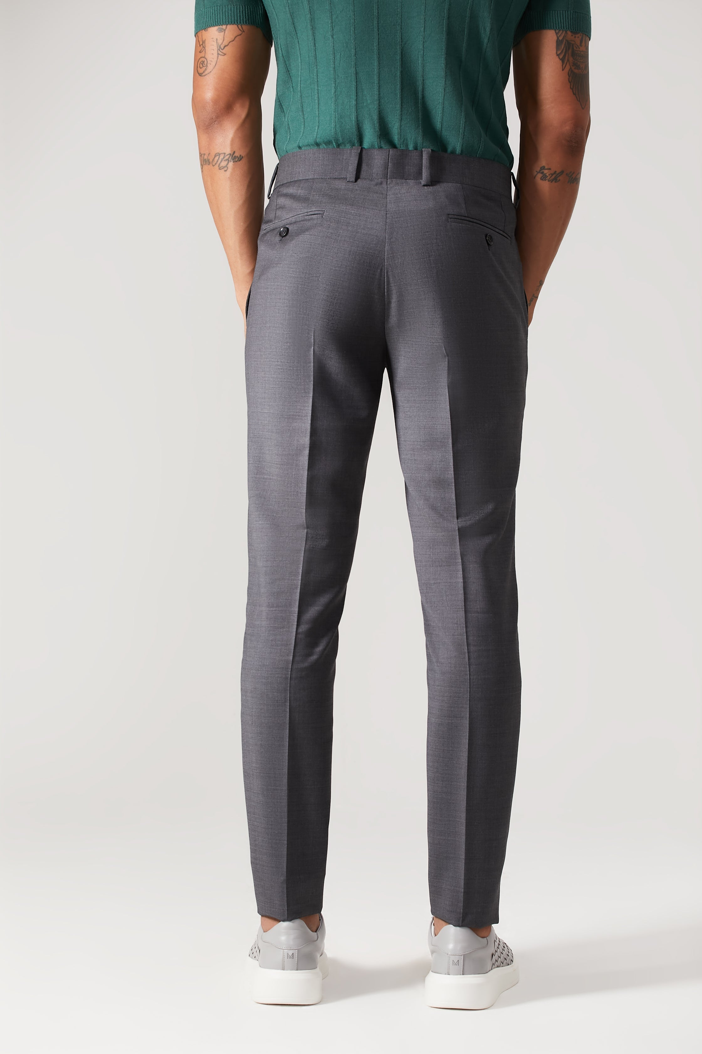 Calça Lã Super 120 Cinza