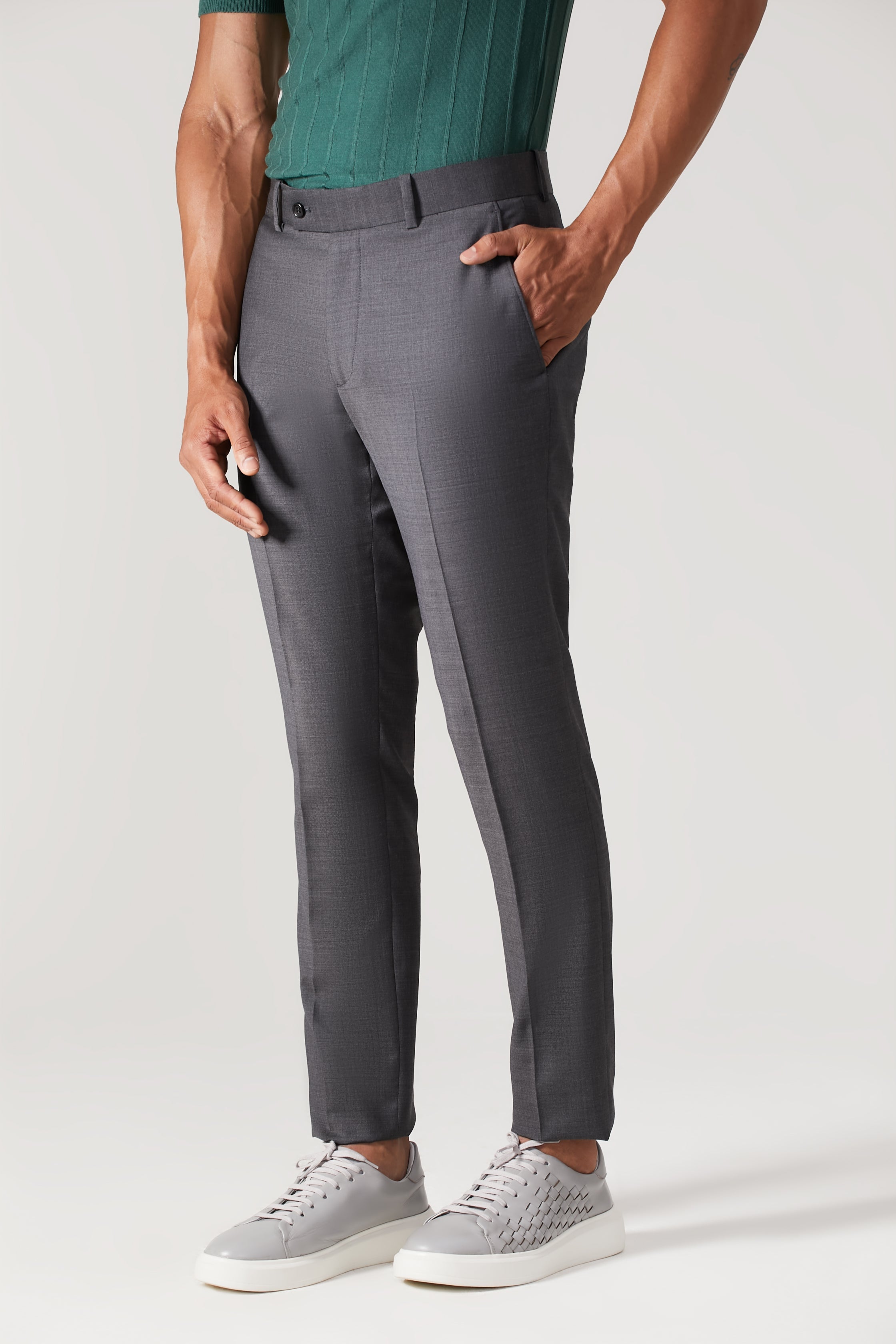 Calça Lã Super 120 Cinza