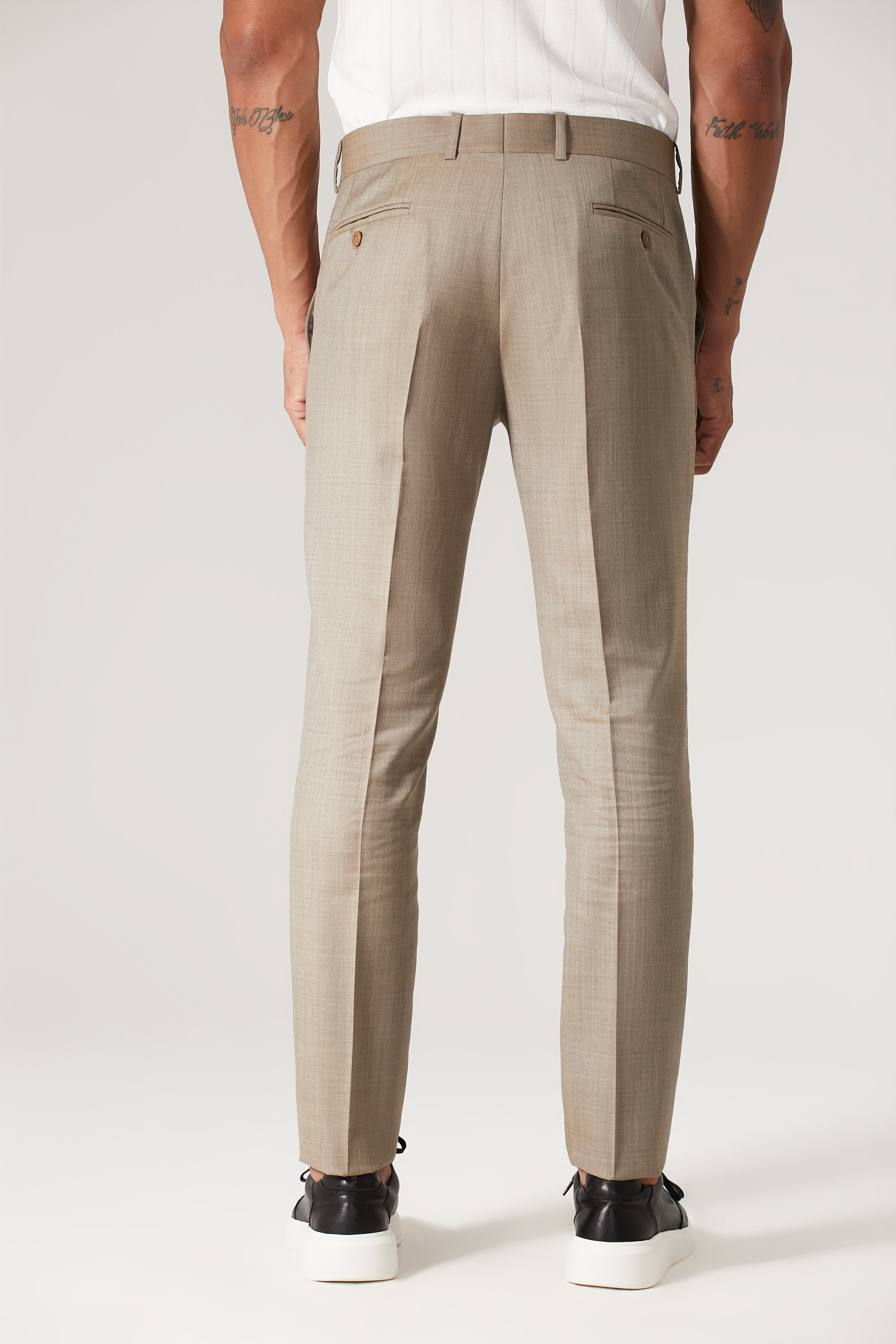 Calça Lã Super 120 Caqui