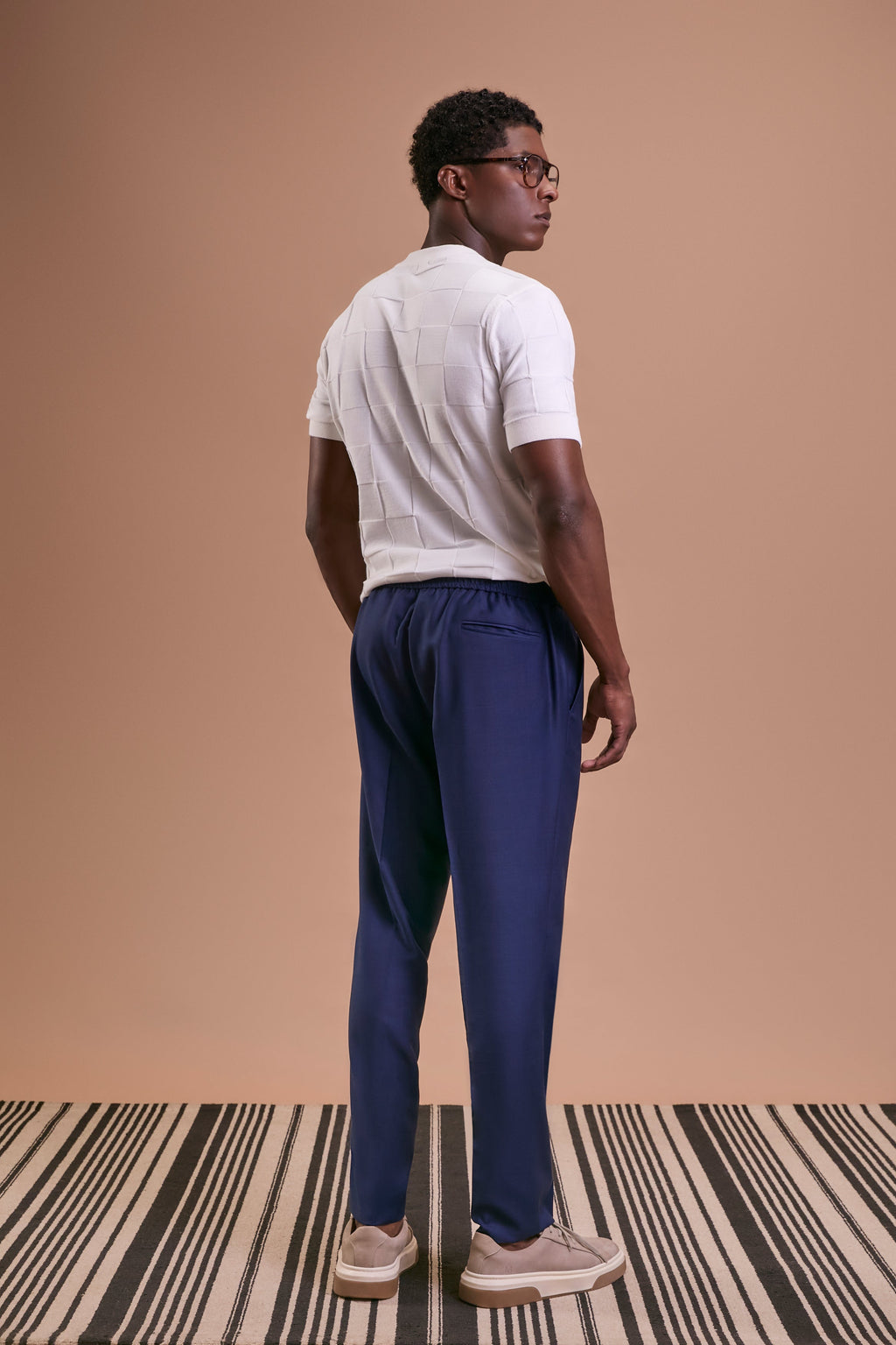 Calça 803 lã fria s120 azul escuro