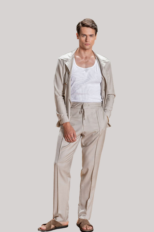 Calça 803 lã fria s120 areia