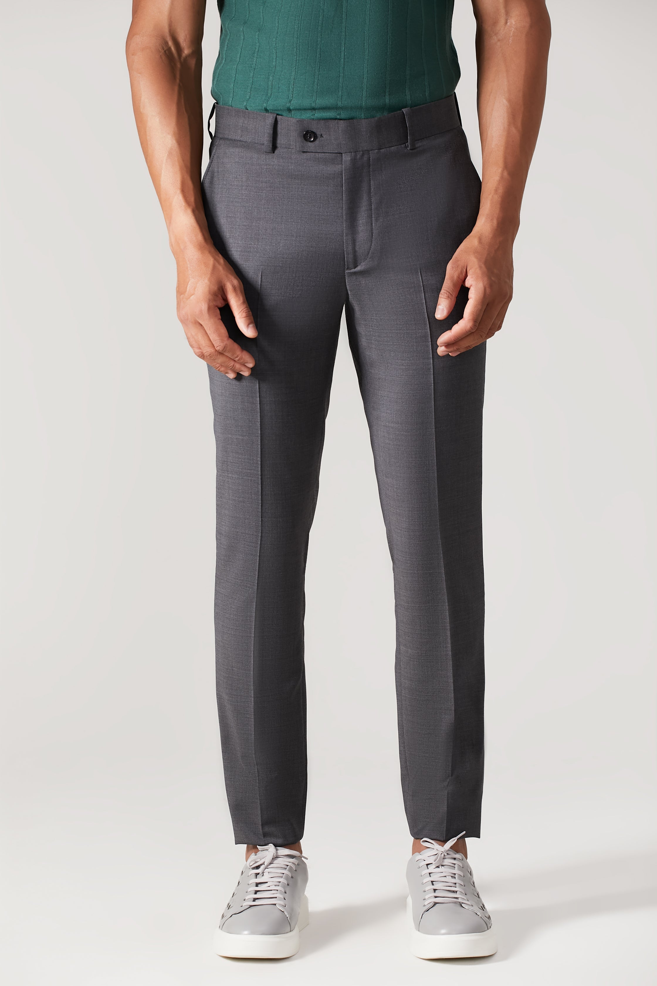 Calça Lã Super 120 Cinza