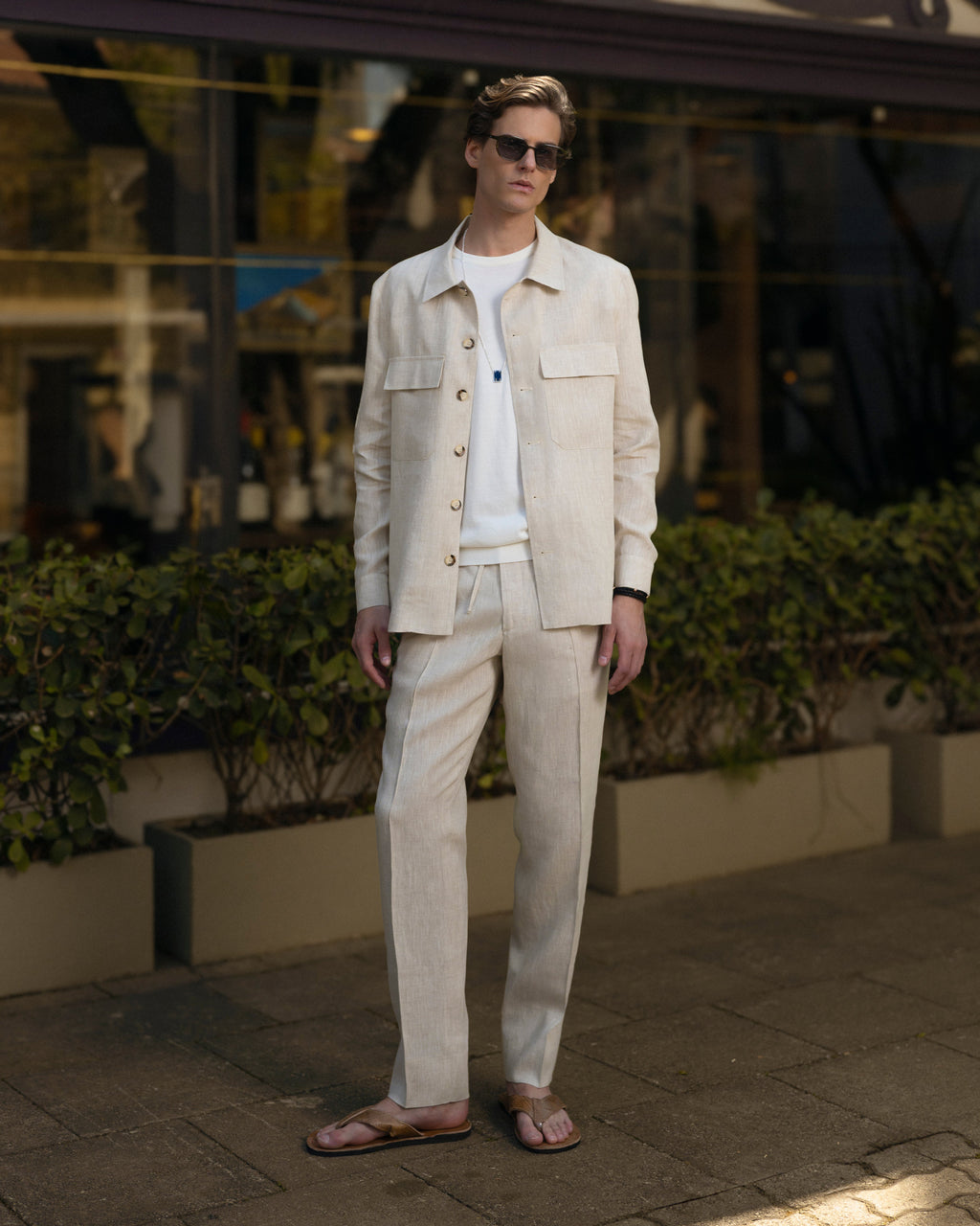 Calça 803 linho off white