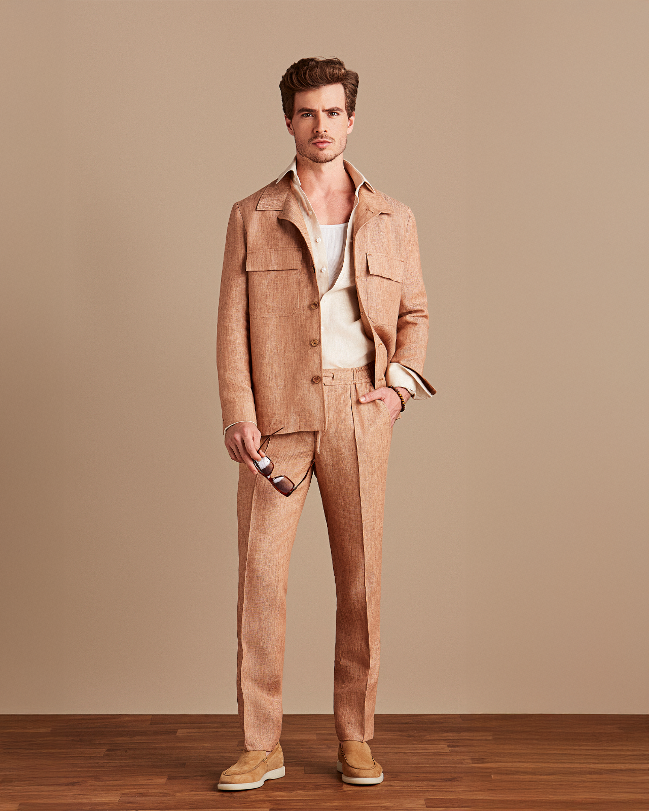 Calça 803 Linho Mocha