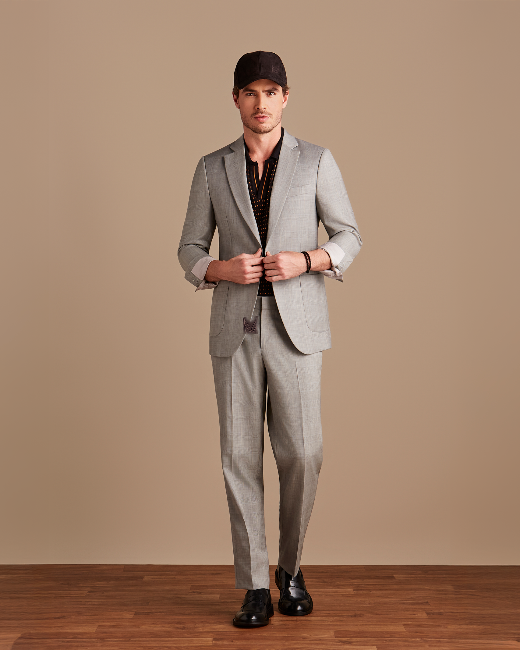 Blazer Principe de Gales Cinza