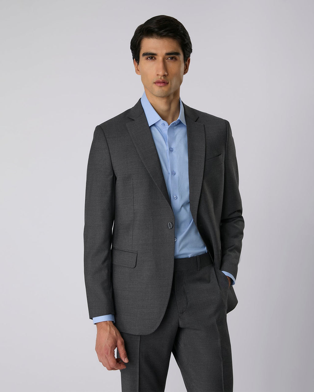 Paletó Lã Super 120 Cinza