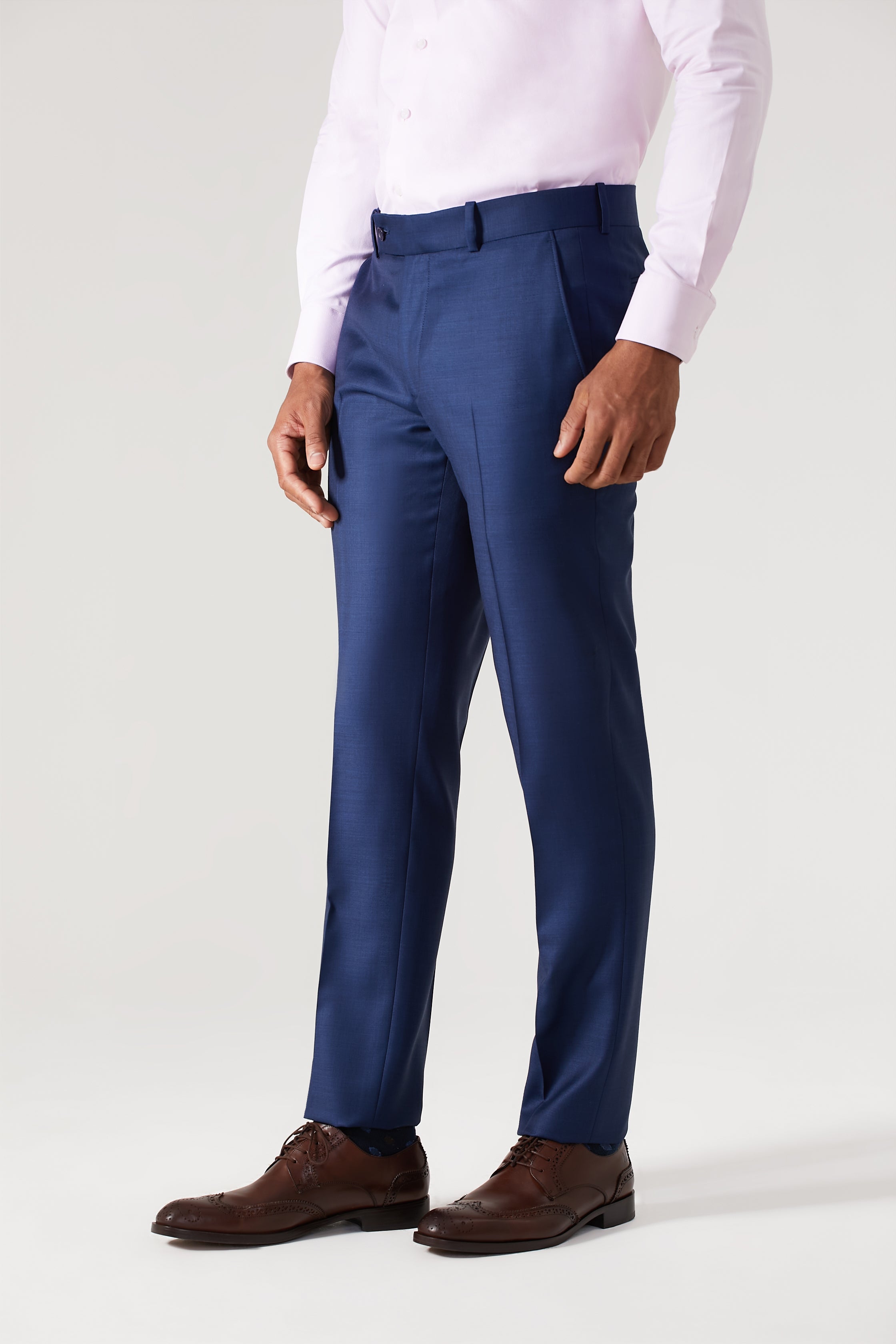 Calça Lã Super 120 Azul Escuro