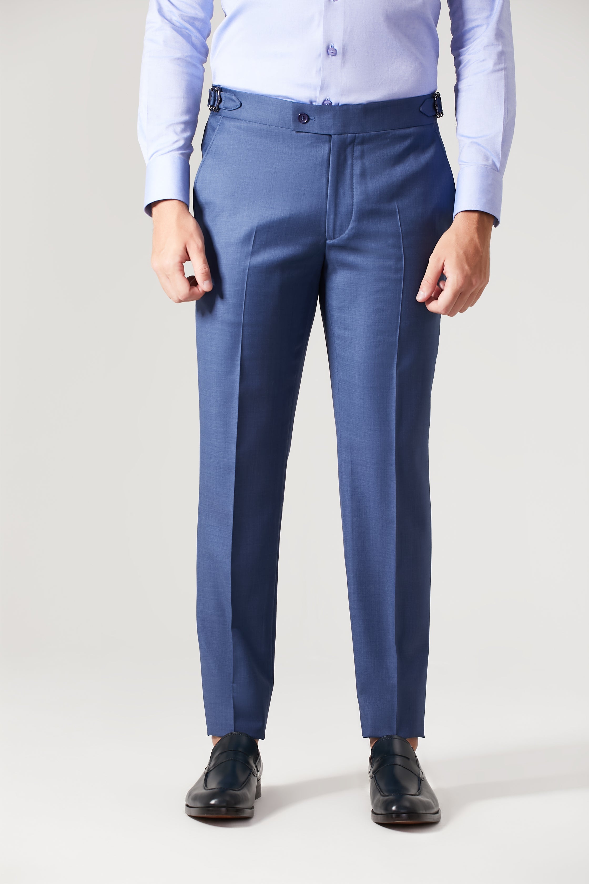 Calça Lã Super 120 Azul Médio