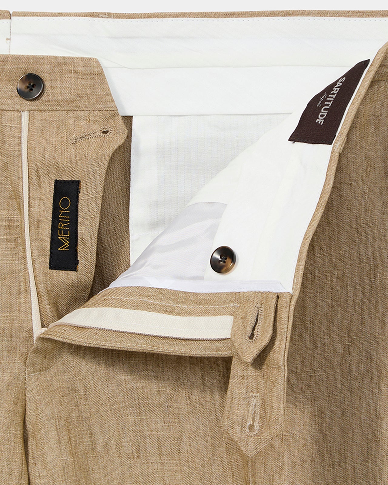 Calça Linho Livorno caqui