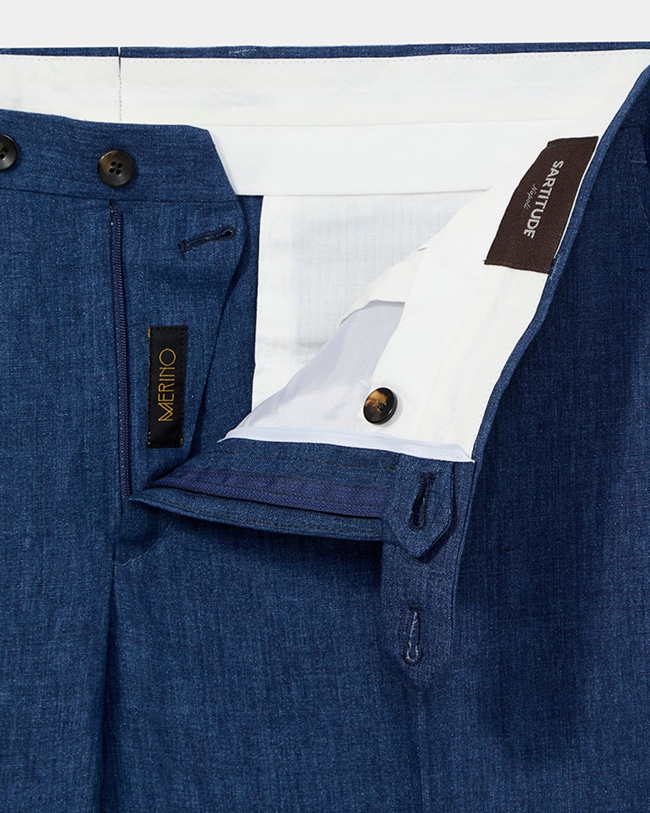 Calça Linho Livorno azul